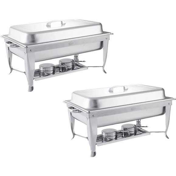 2 Pack 8QT Chafing Dish Buffet Set, Buffet Severs and Warmers Stainless Steel